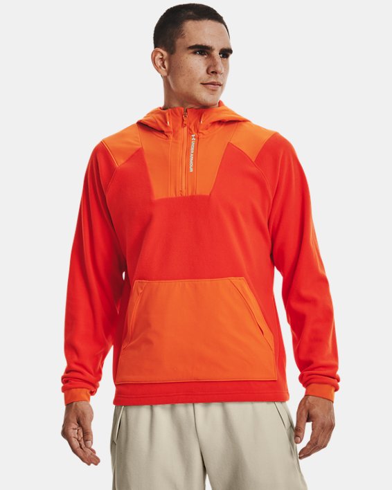 男童UA RUSH™ Fleece連帽上衣, Orange, pdpMainDesktop image number 0